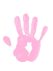 Pink Paint Handprint