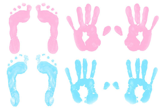 Handprints and Footprints in Paint