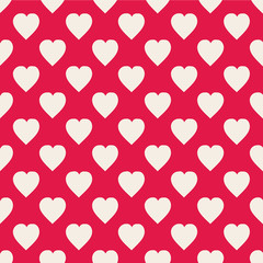  Pattern with hearts. Flat Scandinavian style for print on fabric, gift wrap, web backgrounds, scrap booking, patchwork