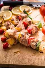 barbecue on wood 