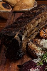 Asado argentino con verduras