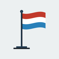 Flag of Netherlands. Flag stand. Vector illustration