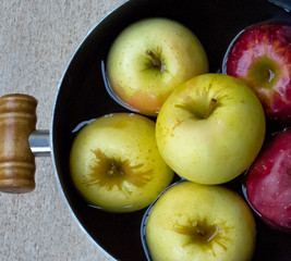 Fresh and Delicious Red and Green Apples. 