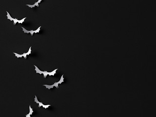 Halloween paper background with bats ( children , party )
