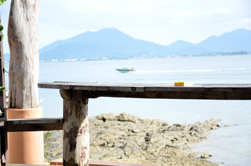 Summer beach   and the beautiful sky