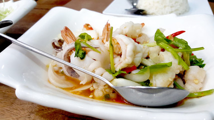 Spicy shrimp,Thai food