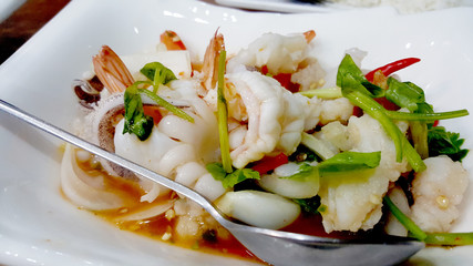 Spicy shrimp,Thai food