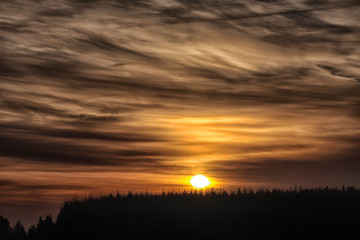 Dramatic view of twilight sunrise morning sunset evening sky and cloud