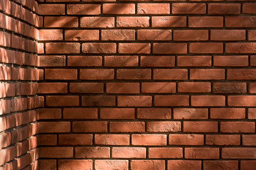 Red Brick Wall Background.