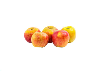 Apples on a white background