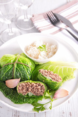 cabbage stuffed with beef