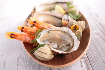 assortment of seafood