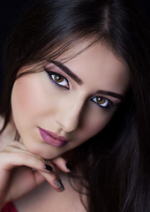 Fototapeta premium Professional makeup for brunette