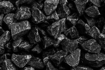 Closeup shot of natural black coals for background. Used as fuel for industrial coal.