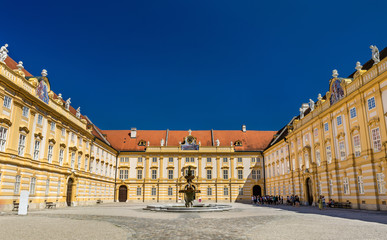 Fototapeta na wymiar Prelate's courtyard of Melk Abbey in Austria