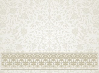 wedding card design, paisley floral pattern , India