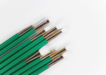 Brushes for make-up with white nap