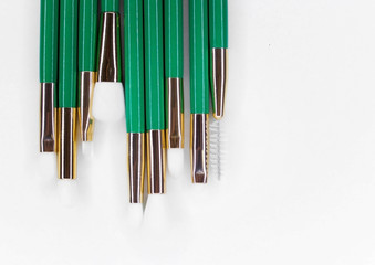 Brushes for make-up with white nap