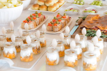 Delicious Buffet in a Brunch Table.