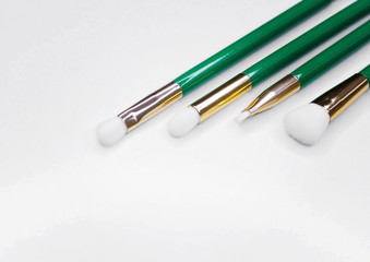 Brushes for make-up with white nap