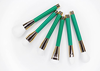 Brushes for make-up with white nap