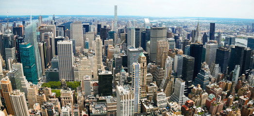Fototapeta na wymiar Manhattan Panoramic Aerial View