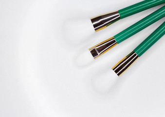 Brushes for make-up with white nap
