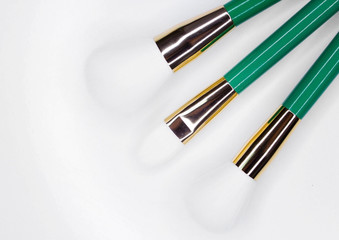 Brushes for make-up with white nap