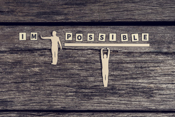 Impossible - Possible teamwork concept