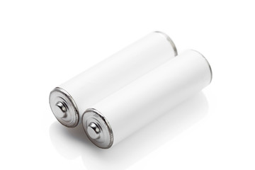 Battery on a white background