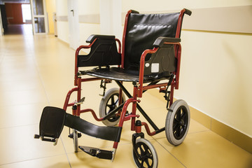 a wheelchair at the hospital