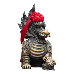 dragon statue isolated on white background