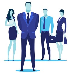 Fototapeta premium the manager and his assistants