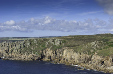Fototapeta na wymiar Cornish ocean - view from The Lizard Point / Cornwall, United Kingdom