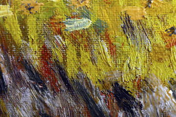 Close up of oil painting colors