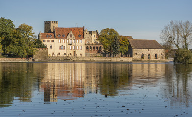 Fototapeta premium Flechtingen water castle in Saxony-Anhalt