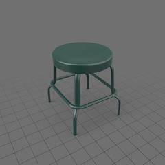 Short metal stool