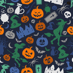 Vector color background with Halloween