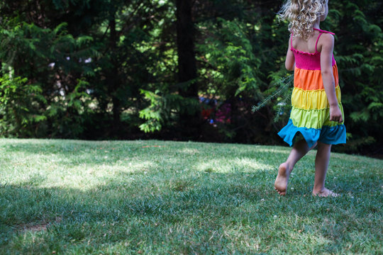 Little girl on the go.