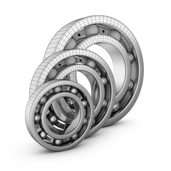 Ball bearings in a cut