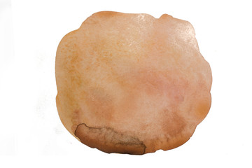 Brownish Pink Antique Brass watercolor  on a white background.  with a texture of paper.