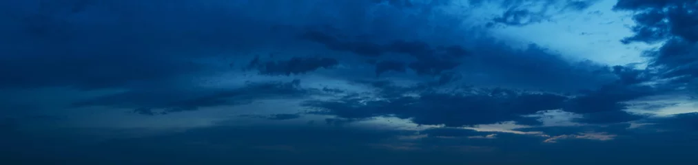 Fotobehang Hemel Panorama van de nachtelijke hemel