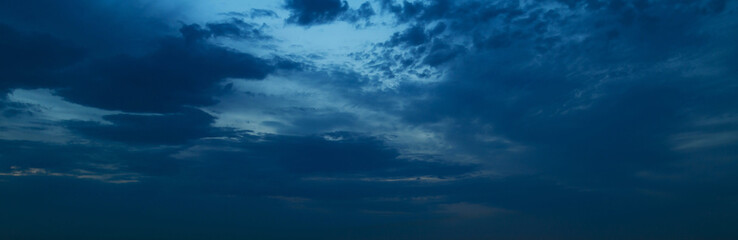 Panorama of the night sky