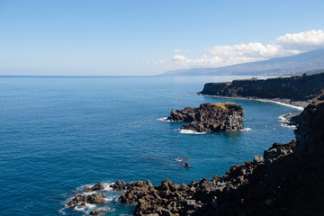Fototapeta na wymiar natural swimming pools on Tenerife island