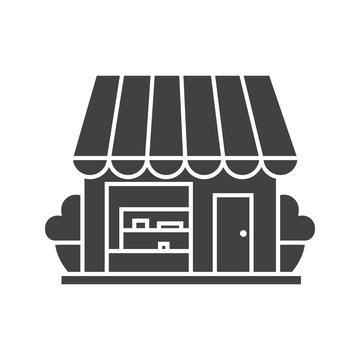 Small shop glyph icon