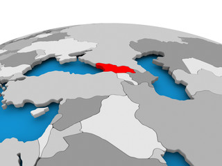 Fototapeta premium Georgia on political globe
