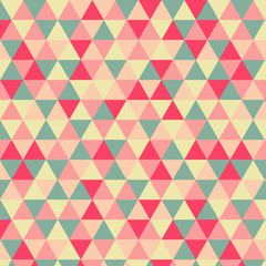 Fototapeta na wymiar seamless triangle pattern vector illustration green, pink,yellow