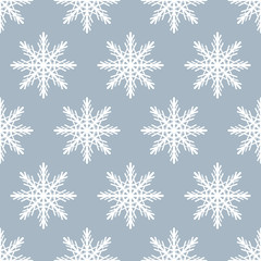 Naklejka na ściany i meble Seamless pattern of snowflakes. Christmas ornament.