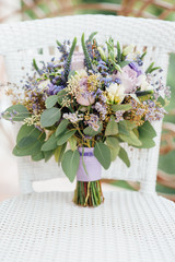 beautiful wedding bouquet of wildflowers
