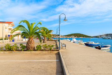 Coastal promenade in Rogoznica town, Dalmatia, Croatia